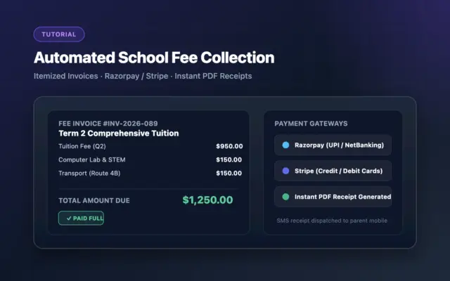 Setting up automated school fee collection with WordPress